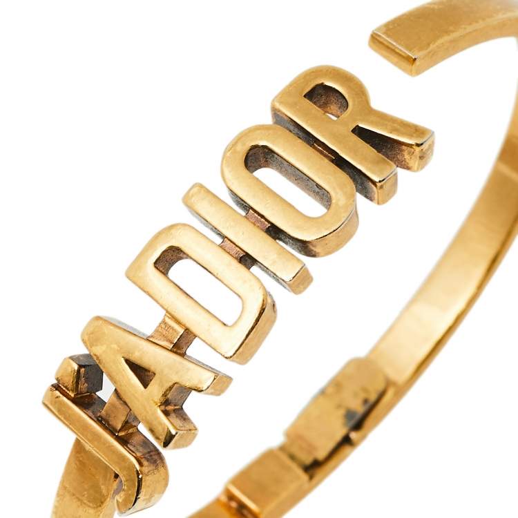 Pre Owned Dior J'Adior Gold Tone Cuff Bracelet