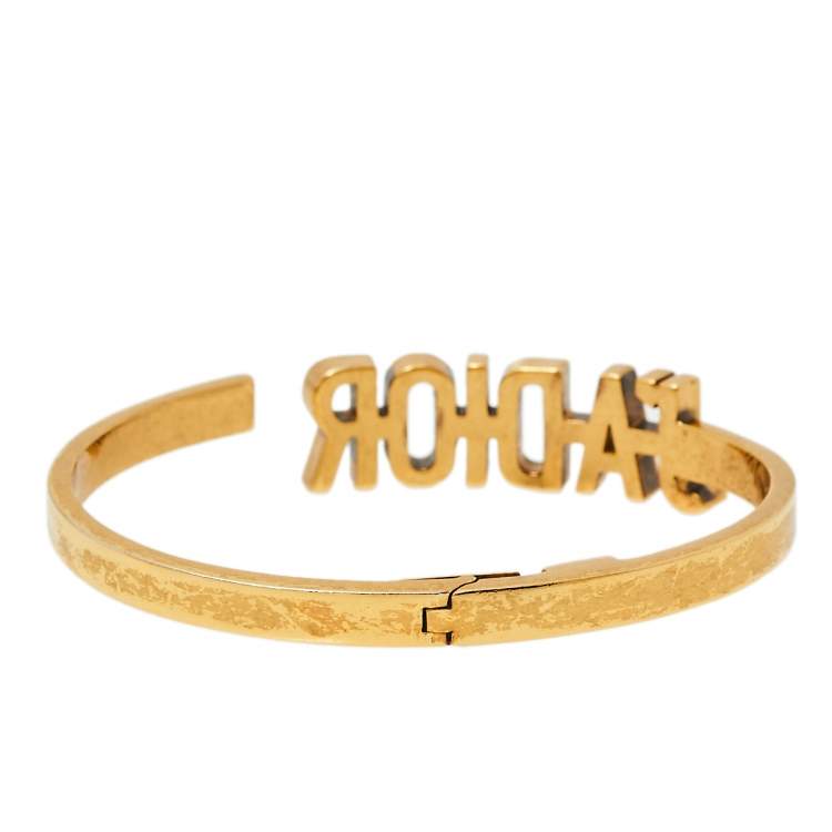 Pre Owned Dior J'Adior Gold Tone Cuff Bracelet
