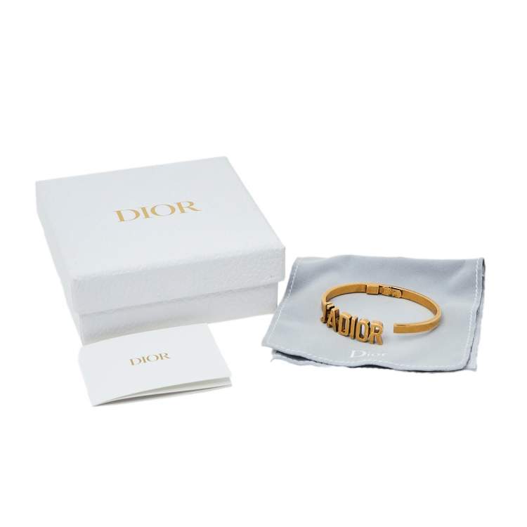 Pre Owned Dior J'Adior Gold Tone Cuff Bracelet
