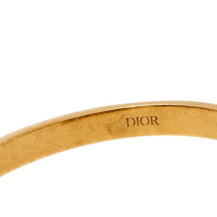 Pre Owned Dior J'Adior Gold Tone Cuff Bracelet