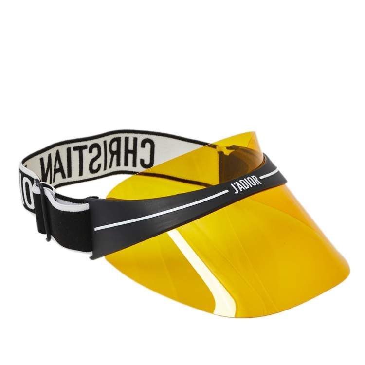 christian dior yellow visor