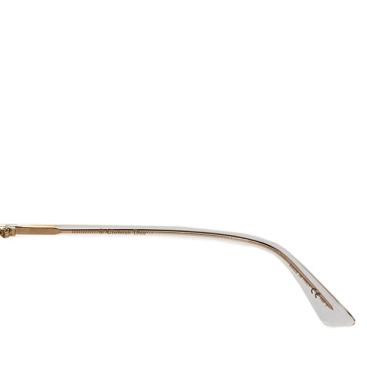 Pre Owned Dior Gold Tone/Black DiorReflected Aviator Sunglasses