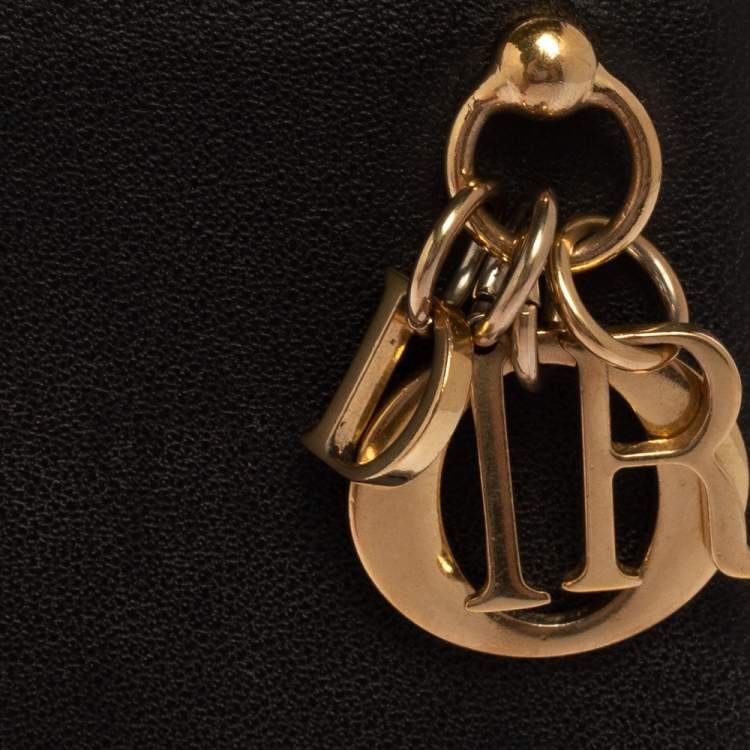 Pre Owned Dior Black Cannage Leather Lady Dior iPhone X Case