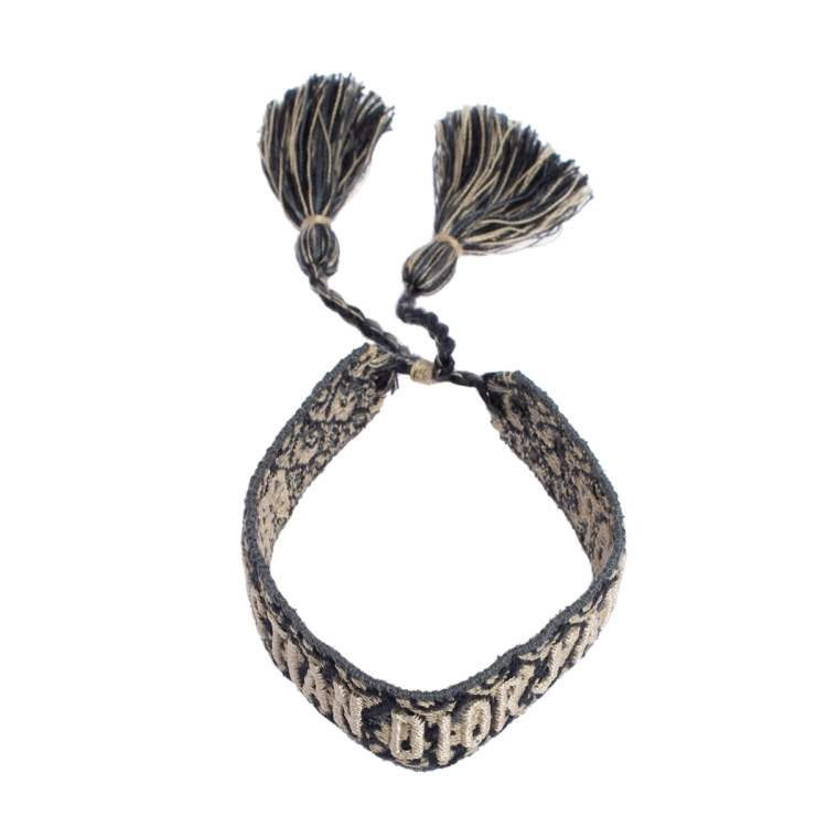 Pre Owned Dior Blue J'adior Woven Friendship Bracelet