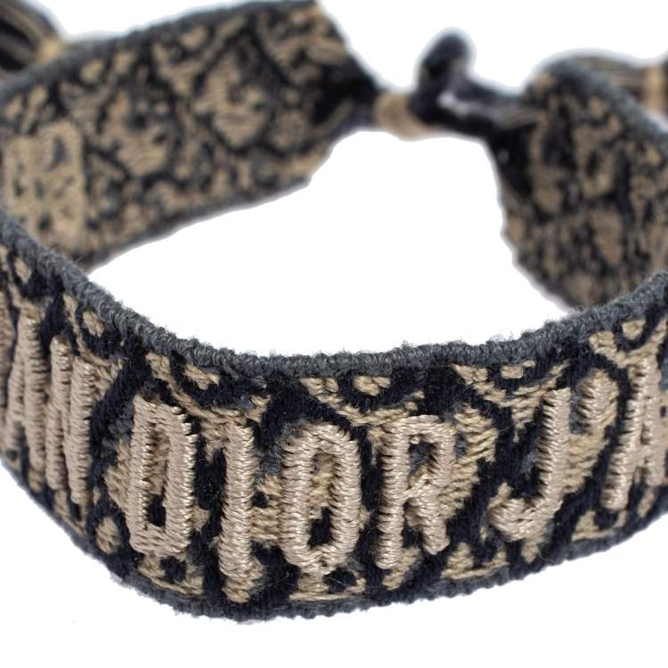 Pre Owned Dior Blue J'adior Woven Friendship Bracelet