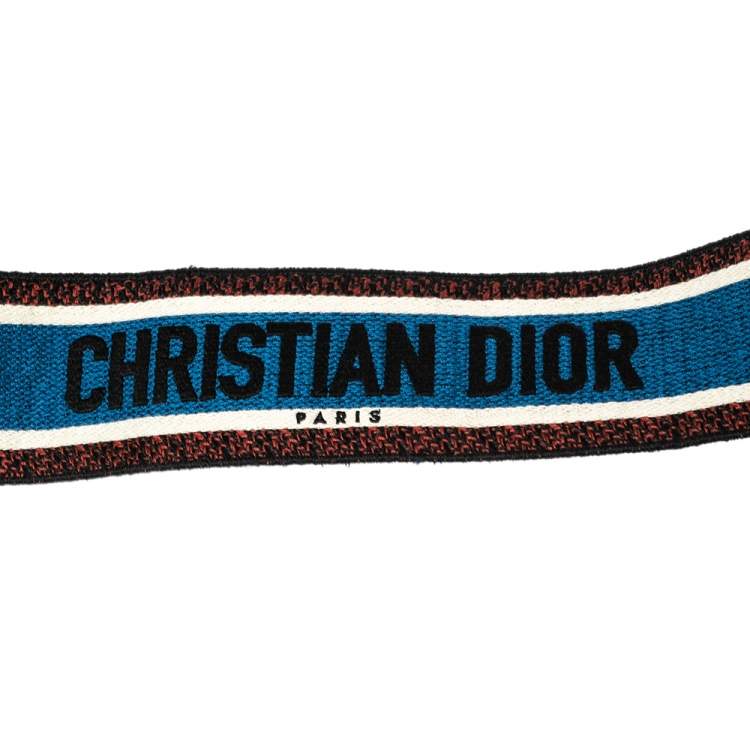 Pre Owned Dior Multicolor Logo Canvas and Leather Shoulder Bag Strap