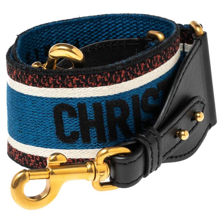 Pre Owned Dior Multicolor Logo Canvas and Leather Shoulder Bag Strap