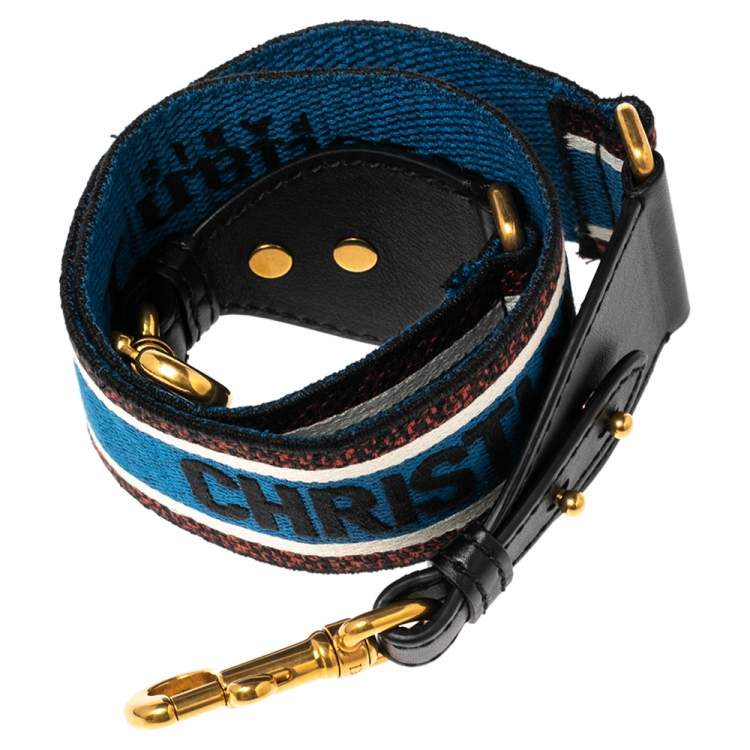 Pre Owned Dior Multicolor Logo Canvas and Leather Shoulder Bag Strap