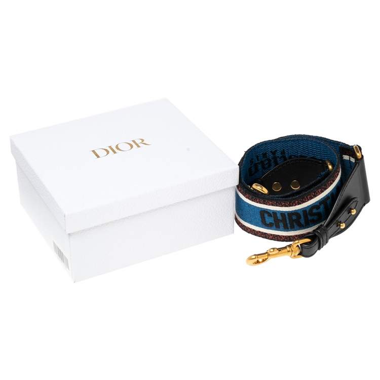 Pre Owned Dior Multicolor Logo Canvas and Leather Shoulder Bag Strap