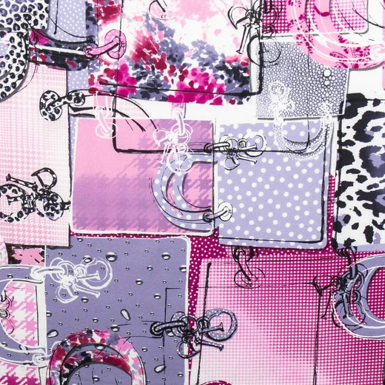 مملوكة مسبقًا Dior Pink Printed Silk Scarf