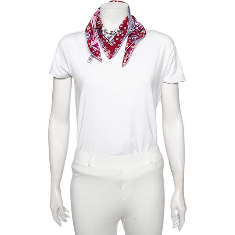 مملوكة مسبقًا Dior Pink Printed Silk Scarf