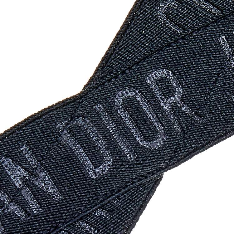 Pre Owned Dior Black Stretch Double Band J'Adior Headband