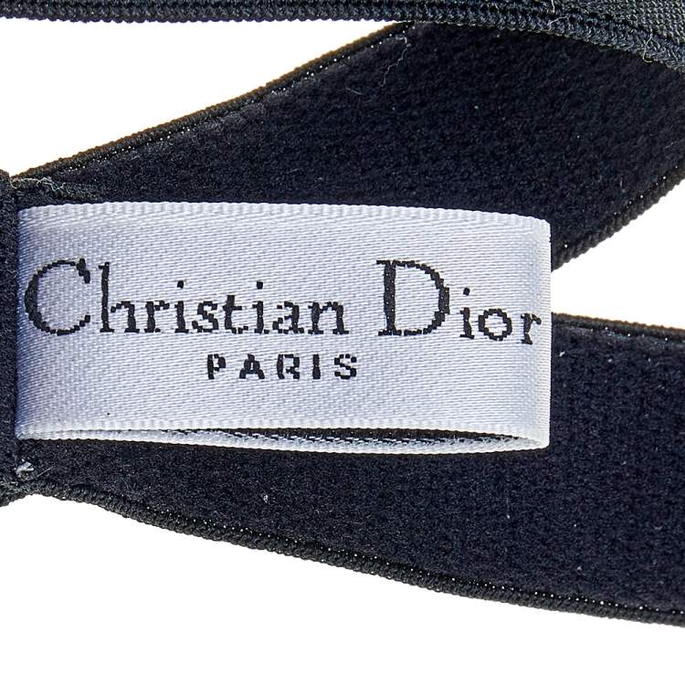 Pre Owned Dior Black Stretch Double Band J'Adior Headband