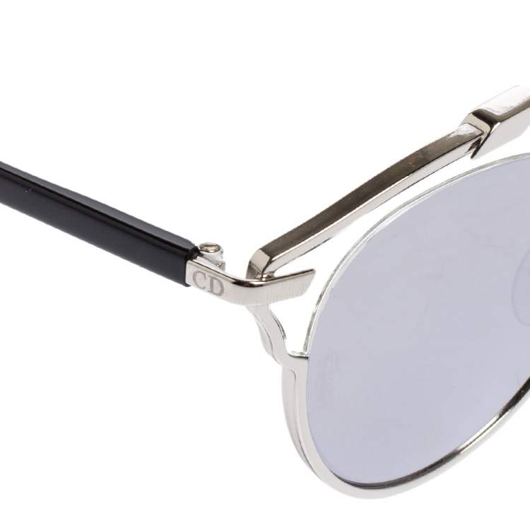 Pre Owned Dior Silver/Black Acetate DiorSoReal Sunglasses