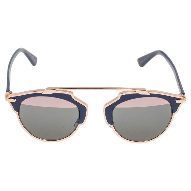 Dior Navy Blue/TwoTone DiorSoReal U5WZJ Aviator Sunglasses Dior | TLC