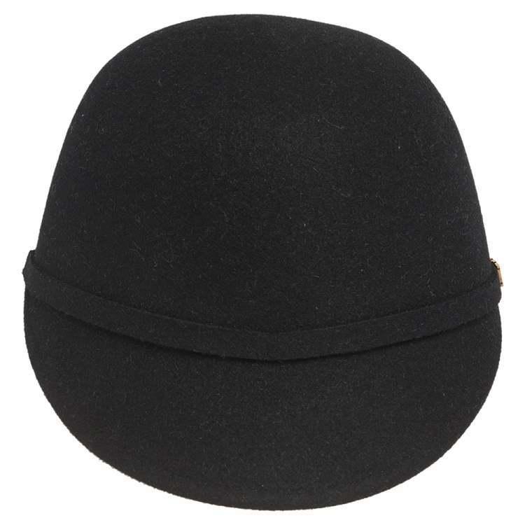 Pre Owned Dior Black Rabbit Felt Arty Cap 
