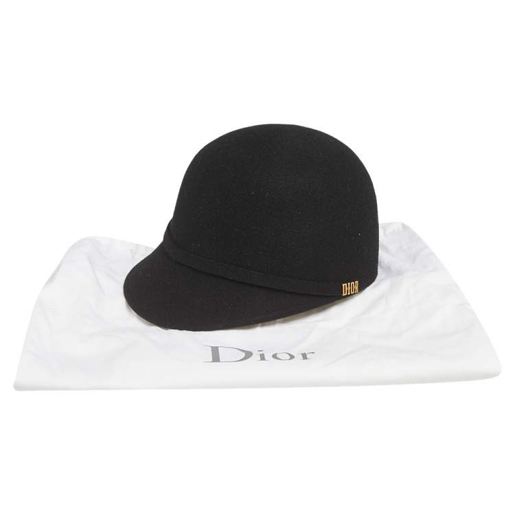 Pre Owned Dior Black Rabbit Felt Arty Cap 