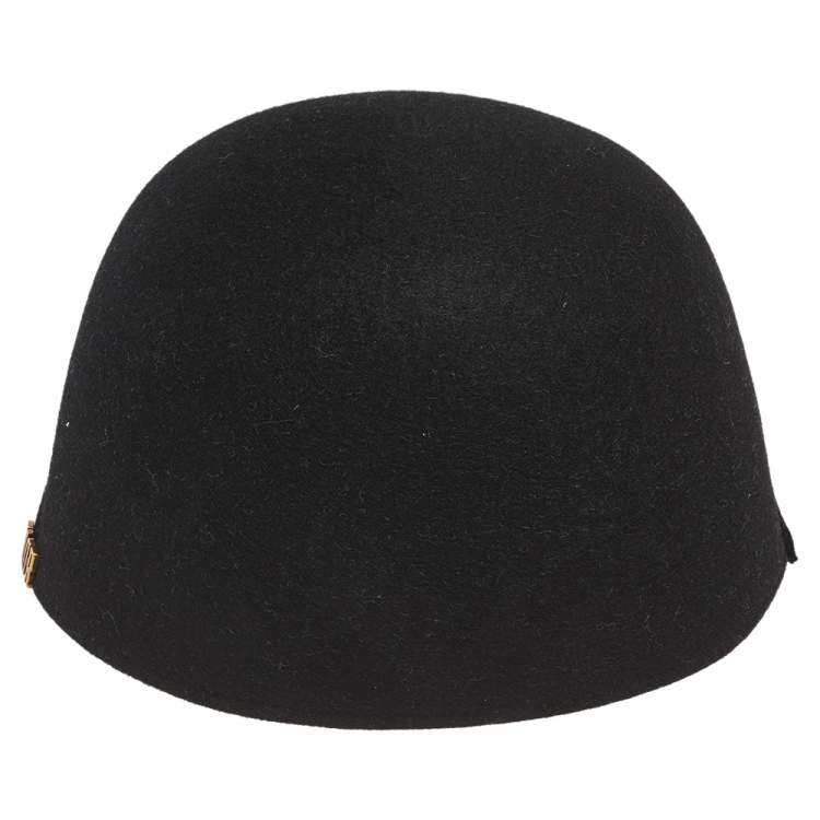 Pre Owned Dior Black Rabbit Felt Arty Cap 