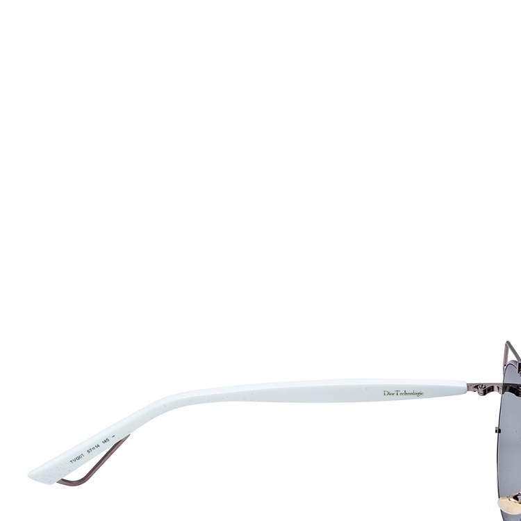 Pre Owned Dior White/Grey TVG0T DiorTechnologic Aviator Sunglasses