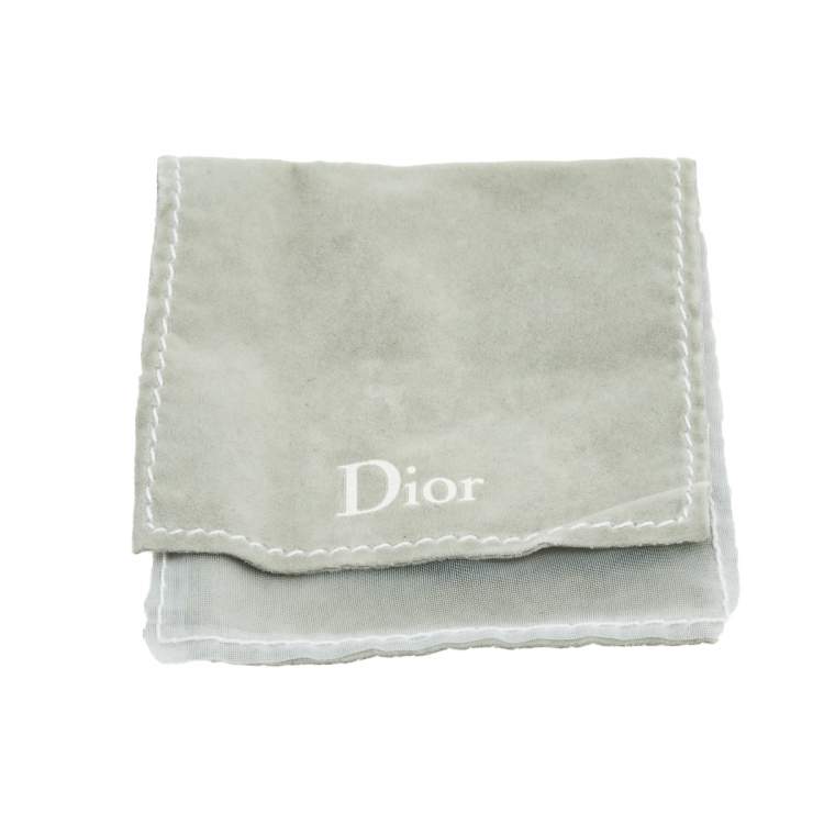 Pre Owned Dior Gold Tone Logo Drop Tasseled Earring and Necklace Set