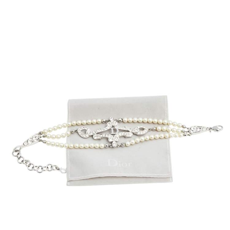 Pre Owned Dior Vintage Beaded Multi Strand Bracelet