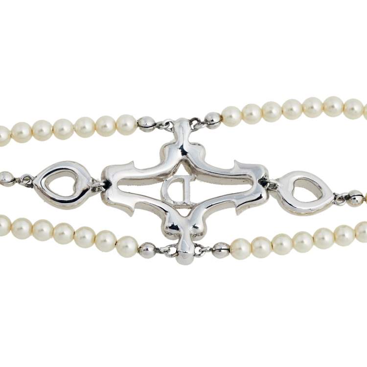 Pre Owned Dior Vintage Beaded Multi Strand Bracelet