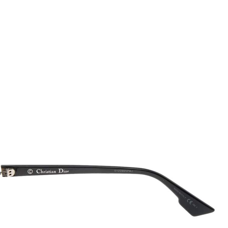 Pre Owned Dior Silver and Black/Grey Mirrored 8070T Dior Abstract Wayfarer Sunglasses