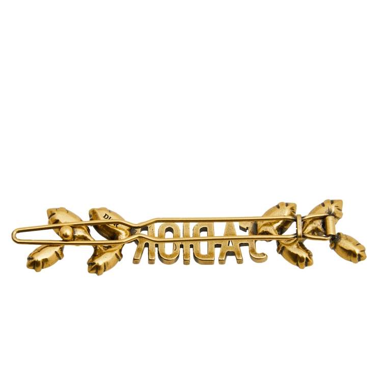مملوكة مسبقًا Dior J'Adior Crystals Gold Tone Metal Pin