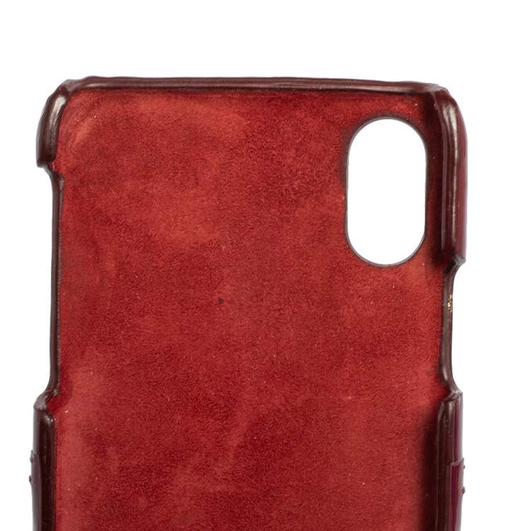 Dior Red Cannage Patent Leather Lady Dior iPhone X/XS Case Dior | TLC