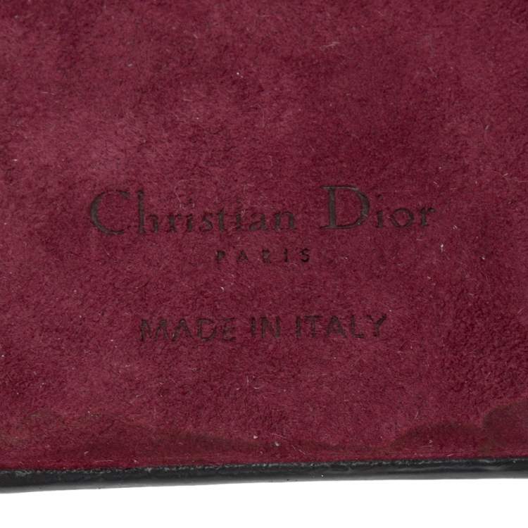 Pre Owned Dior Burgundy Oblique Jacquard Canvas and Leather iPhone X Case