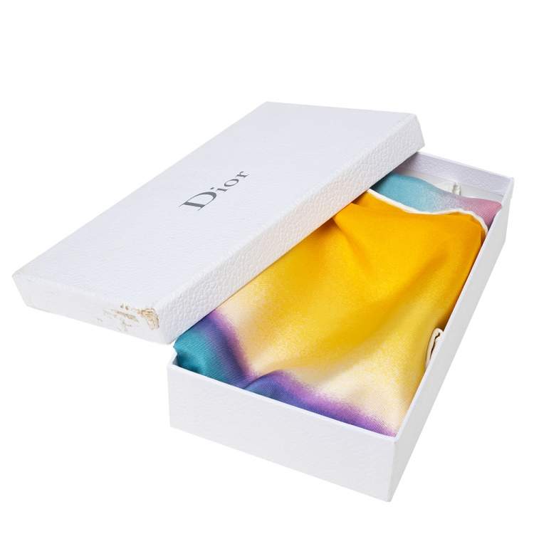 Pre Owned Dior Multicolor Eclpise Silk Scarf
