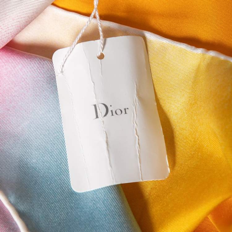 Pre Owned Dior Multicolor Eclpise Silk Scarf