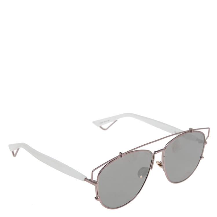 Dior White and Pink Dior Technologic Aviator sunglasses Dior TLC