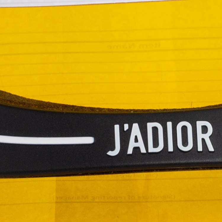 Pre Owned Christian Dior Yellow Dior Club1 Sun Visor