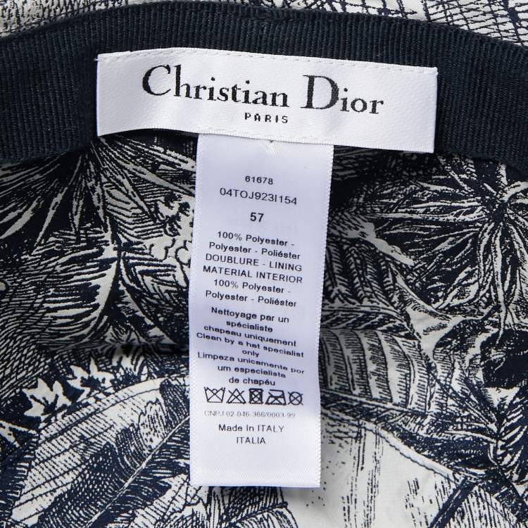 Pre Owned Dior Blue Printed Toile De Jouy Synthetic Bucket Hat