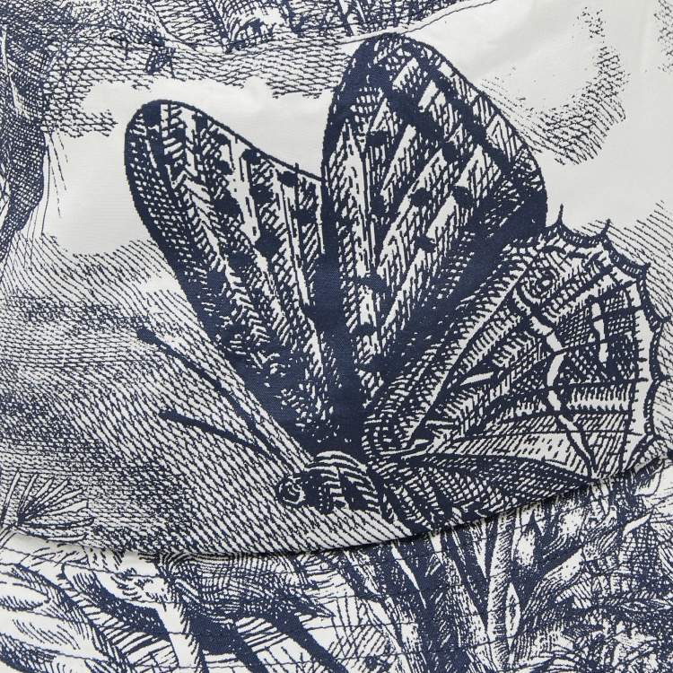 Pre Owned Dior Blue Printed Toile De Jouy Synthetic Bucket Hat