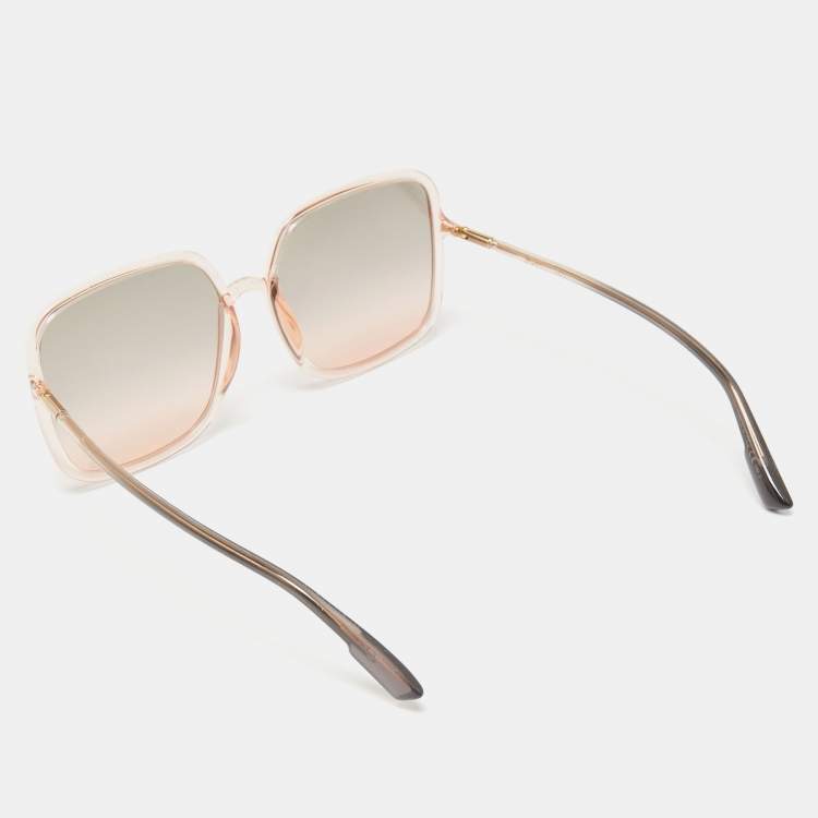 Pre Owned Dior Pink DiorSoStellaire1 Oversized Square Gradient Sunglasses