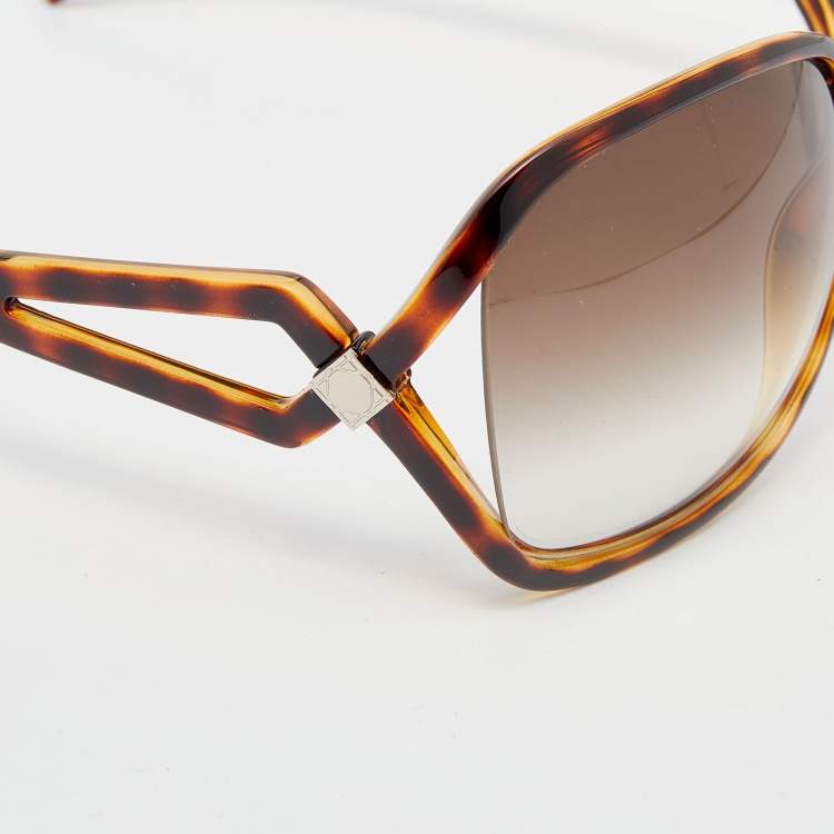 Pre Owned Dior Brown Havana/ Brown Gradient V08JS Madrague Oversized Sunglasses