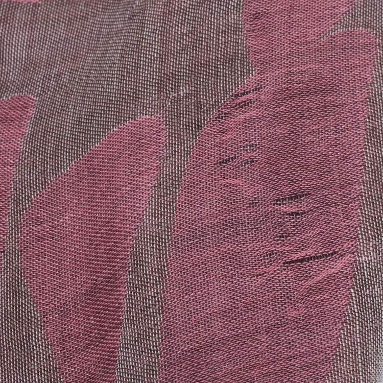 مملوكة مسبقًا Dior Mauve Patterned Silk & Wool Fringed Shawl 