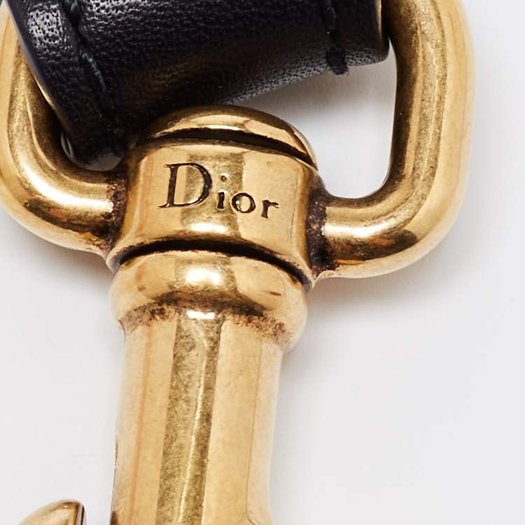 Pre Owned Dior Multicolor Canvas and Leather Studded Saddle Shoulder Bag Strap