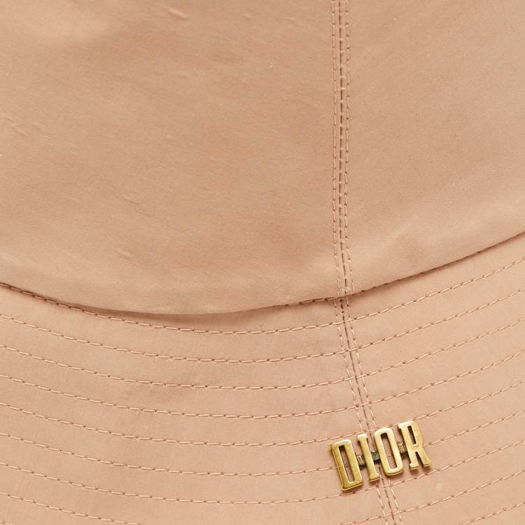 Pre Owned Dior Nude Pink Cotton Bucket Hat