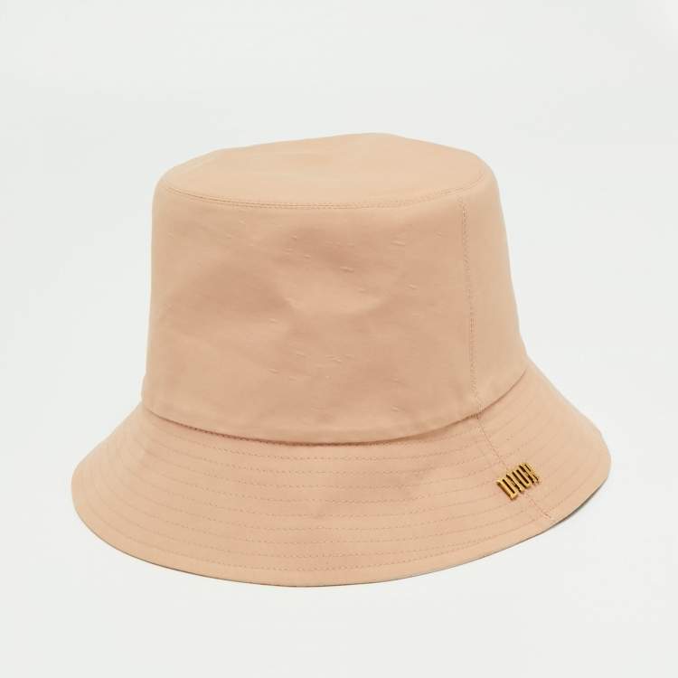 Pre Owned Dior Nude Pink Cotton Bucket Hat