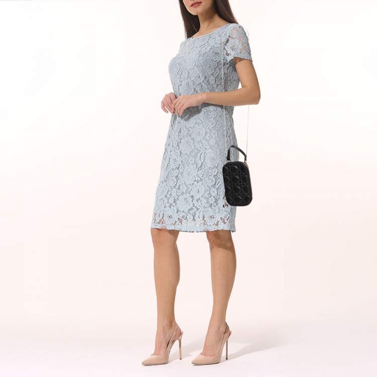 مملوكة مسبقًا Dior Black Cannage Leather Lady Dior Chain Phone Holder 