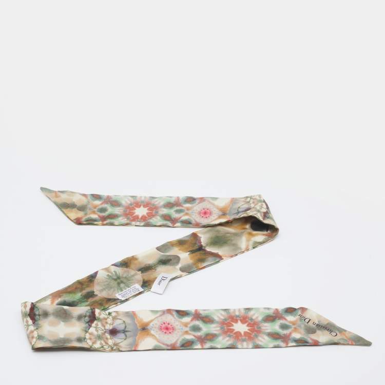 Pre Owned Dior Multicolor KaleiDiorscopic Printed Silk Mitzah Scarf