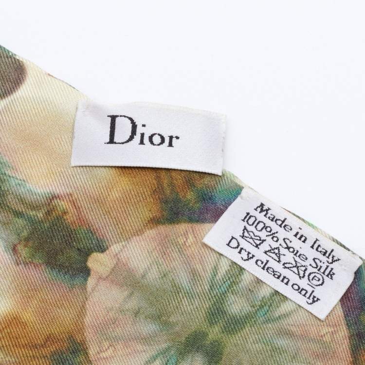 Pre Owned Dior Multicolor KaleiDiorscopic Printed Silk Mitzah Scarf