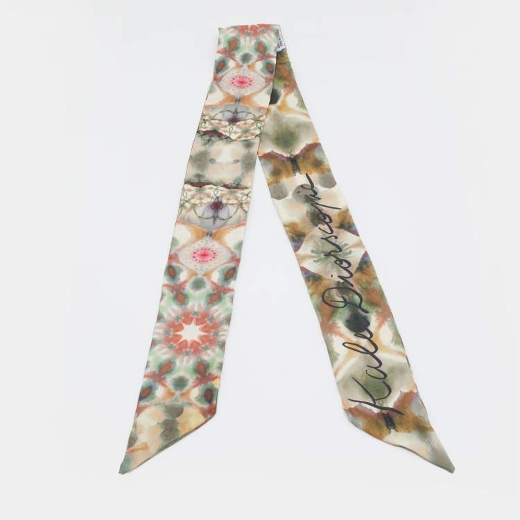 Pre Owned Dior Multicolor KaleiDiorscopic Printed Silk Mitzah Scarf