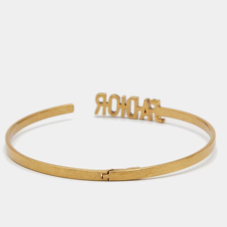 Pre Owned Dior J'adior Gold Tone Collar Necklace