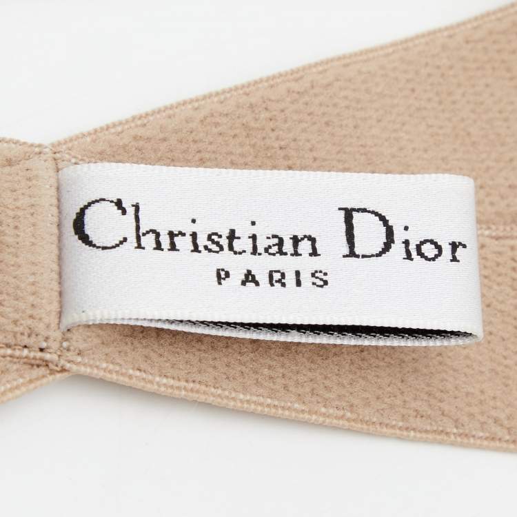 Pre Owned Christian Dior Beige J'Adior Elasticized Double Loop Headband