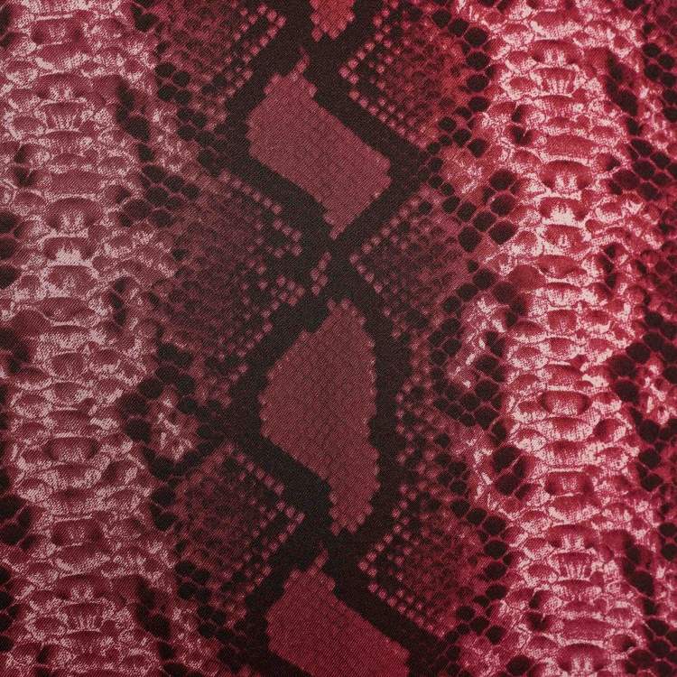 Christian Dior Burgundy Snake Print Silk Scarf Dior | The Luxury Closet