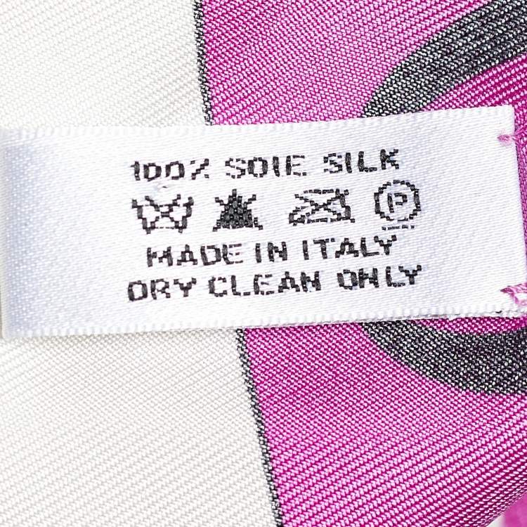 Pre Owned Christian Dior Off White Printed Silk Scarf